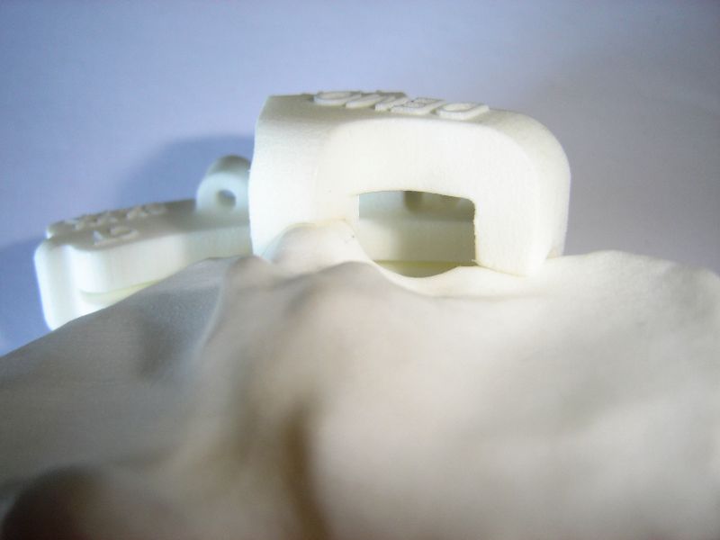 View of tibial block referencing points